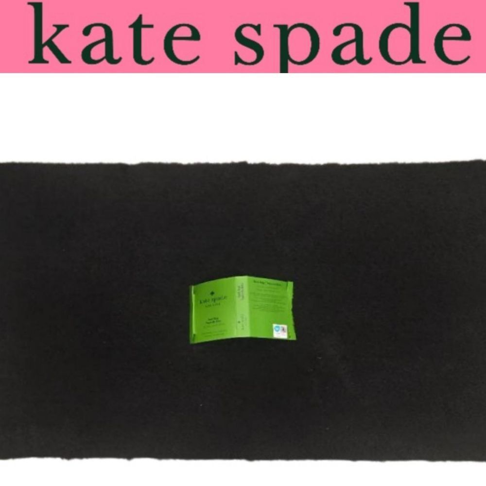 Kate Spade New York Ellington Plush Bath Rug- Black
